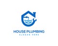 Plumbing service logo concept. Royalty Free Stock Photo