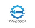 Plumbing service logo design concept Royalty Free Stock Photo