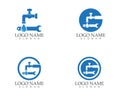 Plumbing service logo design concept Royalty Free Stock Photo