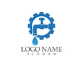 Plumbing service logo design concept Royalty Free Stock Photo