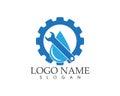 Plumbing service logo design concept Royalty Free Stock Photo