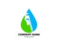 Plumbing Service Logo Template, Water Service Logo Royalty Free Stock Photo