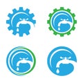 Plumbing services company logo concept