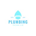 plumbing socket drop water clean logo design vector icon illustration Royalty Free Stock Photo