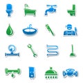 Plumbing tools sticker collection