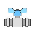 Plumbing valve color icon