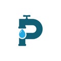 Plumbing water logo design template