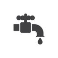 Plumbing water tap icon vector, filled flat sign, solid pictogram isolated on white.