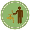 Plumbing work symbol icon Royalty Free Stock Photo