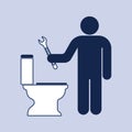 Plumbing work symbol icon Royalty Free Stock Photo