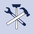 Plumbing work symbol icon Royalty Free Stock Photo