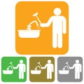 Plumbing work symbol icon Royalty Free Stock Photo