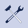 Plumbing work symbol icon Royalty Free Stock Photo