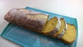 Plumcake on the chopping board Royalty Free Stock Photo