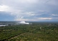 Plume of the famous Victoria Falls in Zimbabwe Royalty Free Stock Photo