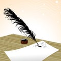 Plume pen vector