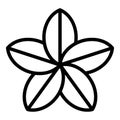 Plumeria champa icon, outline style Royalty Free Stock Photo