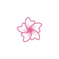 Plumeria flower icon design template vector isolated Royalty Free Stock Photo