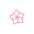 Plumeria flower icon design template vector isolated Royalty Free Stock Photo