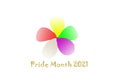Plumeria painted in colors for LGBTQIA communites