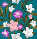 Plumeria seamless pattern