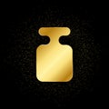 plummet, reference, weight gold icon. Vector illustration of golden particle background