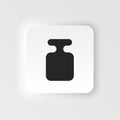 Plummet, reference, weight neumorphic style vector icon. Simple element illustration from UI concept. Plummet, reference