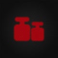 Plummet, scales, weight vector Light red color retro style vector icon Royalty Free Stock Photo