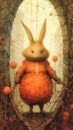 Plump easter bunnygirl by Zdzisaw Beksinski, Generative AI