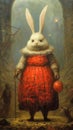 Plump easter bunnygirl by Zdzisaw Beksinski, Generative AI