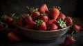 A plump and sweet strawberry perfect for dipping in chocolate or baking into pies created with Generative AI