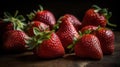 A plump and sweet strawberry perfect for dipping in chocolate or baking into pies created with Generative AI