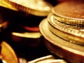 A plunder of gold coins Royalty Free Stock Photo