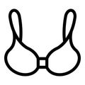 Plunge bra icon, outline style