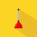 Plunger flat icon. Vector illustration. cleaning equipment design. cleaning, plunger toilet supply tool equipment vector illustrat Royalty Free Stock Photo