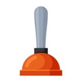 Plunger icon, device for tube plunging or thrusting Royalty Free Stock Photo