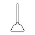 The plunger icon. Outlines of a tool for cleaning sewer blockages.