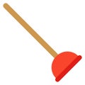 Plunger icon. Plumber tool. House cleaning symbol Royalty Free Stock Photo