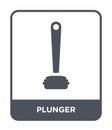 plunger icon in trendy design style. plunger icon isolated on white background. plunger vector icon simple and modern flat symbol Royalty Free Stock Photo