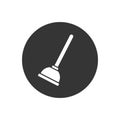 Plunger icon, vector illustration. Flat design style. vector plunger icon illustration isolated on white, plunger icon Royalty Free Stock Photo