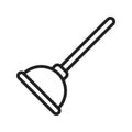 Plunger icon vector image. Royalty Free Stock Photo