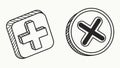 Plus Button Icon for Adding or Expanding Options, vector design Generative AI Royalty Free Stock Photo