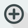 Plus concept flat icon Royalty Free Stock Photo