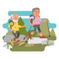 50 plus - couple hiking