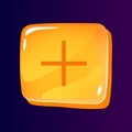 Plus glossy ui button with pixelated icon Royalty Free Stock Photo