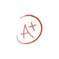 A plus grade icon Royalty Free Stock Photo