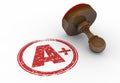 A Plus Grade Perfect Score Stamp Letter