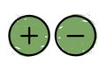 Plus and minus button icon