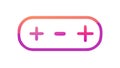 Plus Minus Button Panel Icon Vector in Gradient Flat Style, vector design Generative AI Royalty Free Stock Photo