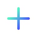 Plus pixel perfect gradient linear ui icon Royalty Free Stock Photo